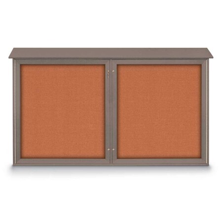 United Visual Products Open Faced Traditional Rounded Corkboard UV646ARC-BLACK-SURF